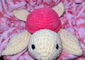 Coral the Giant Sea Turtle — pink shell and white flippers handmade crochet plushie