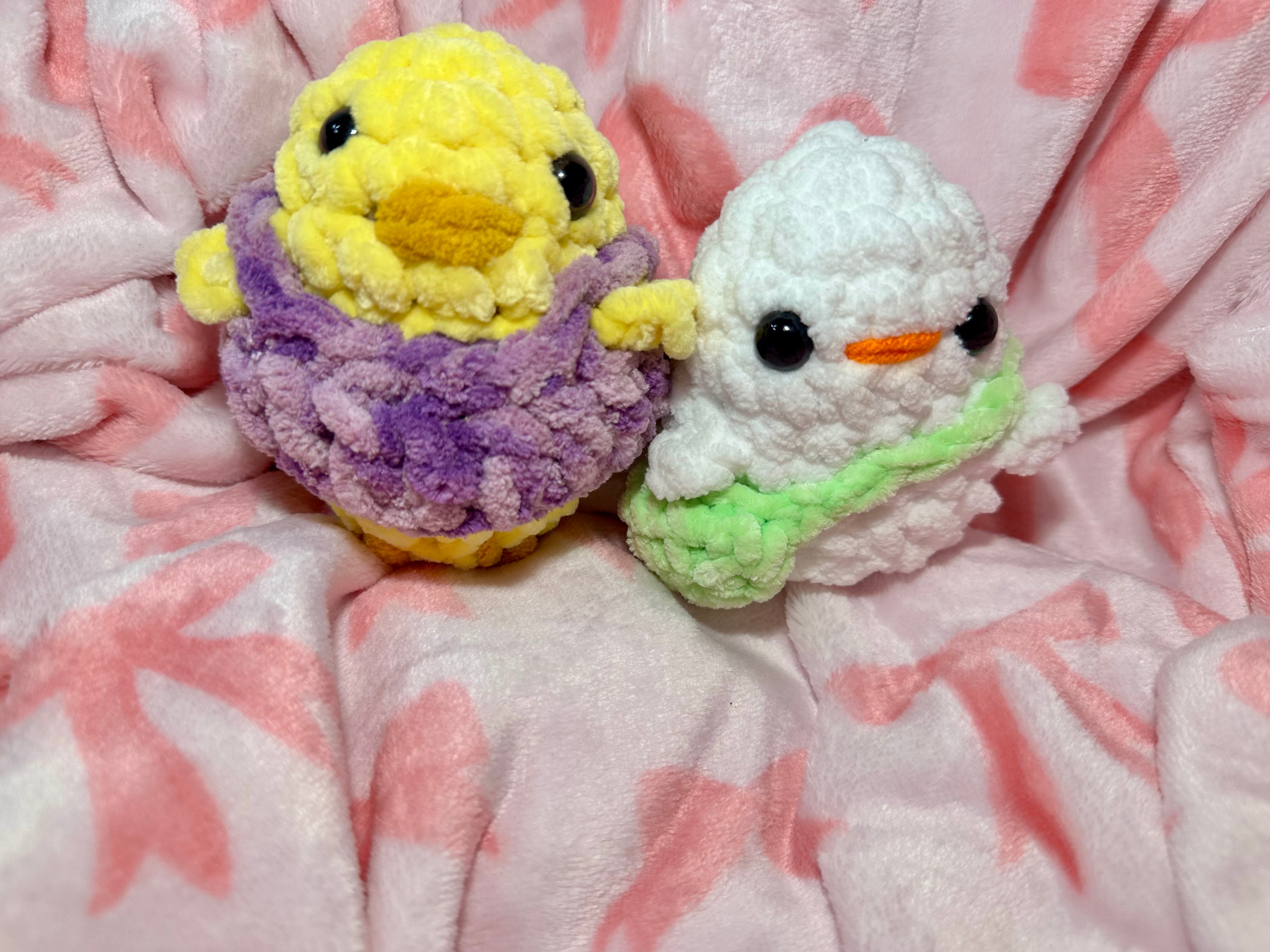 Hatchling the Baby Chick — both color options side by side